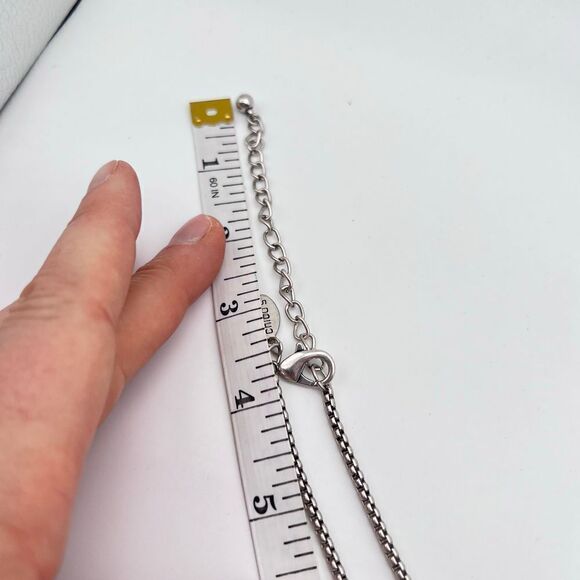 Chico’s oversized key long necklace silver tone - Picture 3 of 4